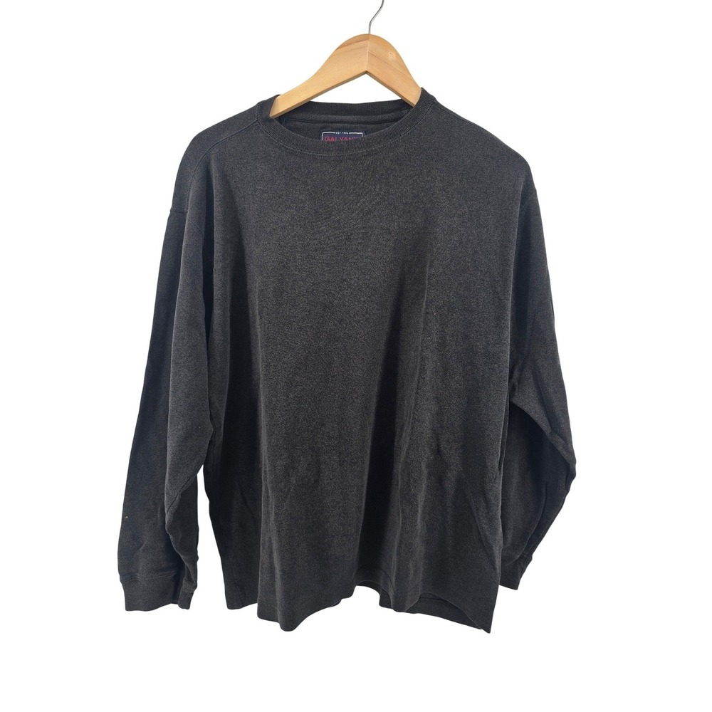 Galyan's Long Sleeve T-Shirt Mens‎ Medium Gray Adventure Everyday Cotton Vintage